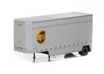 Athearn 90209 HO Scale 28' Drop Sill Parcel Trailer UPS Shield 292246