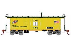 Athearn 90324 HO Scale Bay Window Caboose Chicago & NorthWestern CNW 11160