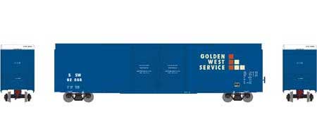 Athearn 90518 HO Scale 60' Hi-Cube Boxcar Double Door Boxcar Golden West SSW 62668