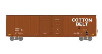 Athearn 90525 HO Scale 60' Hi-Cube Boxcar Double Door Boxcar Cotton Belt SSW 62691