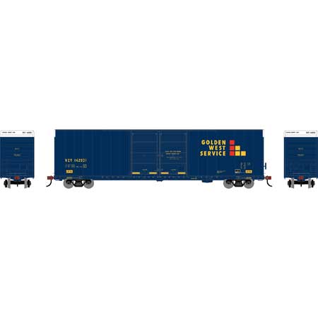 Athearn 90577 HO Scale FMC 60' Double Door Hi-Cube Boxcar Golden West Service VCY 142031