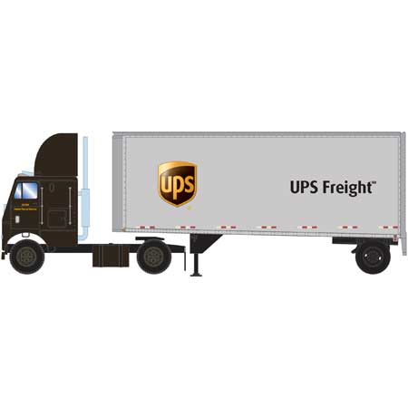 Athearn 91066 HO Scale 2 Axle Freightliner with 28' Trailer UPS