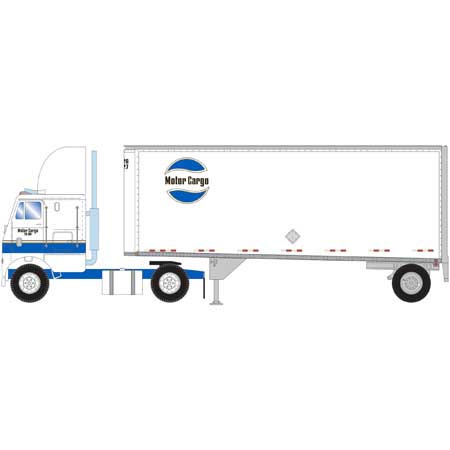 Athearn 91068 HO Scale 2 Axle Freightliner with 28' Trailer Motor Cargo