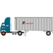 Athearn 91069 HO Scale 2 Axle Freightliner with 28' Trailer Transcon