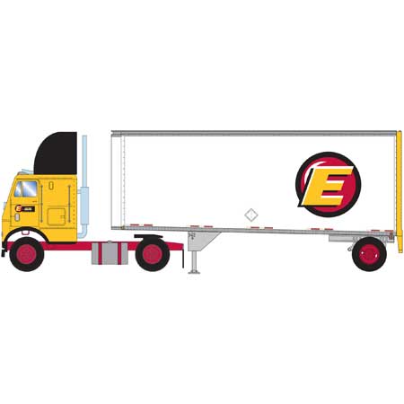 Athearn 91072 HO Scale 2 Axle Freightliner with 28' Trailer Estes