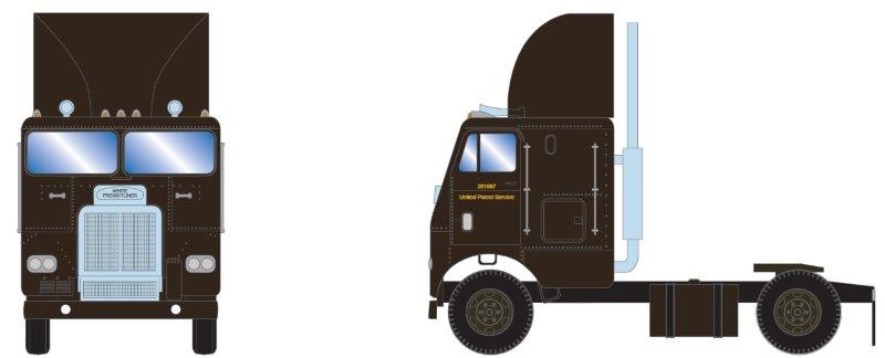 Athearn 91073 HO Scale Freightliner 2 Axle Semi Tractor Cab UPS