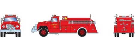Athearn 92034 HO Scale Boston Ford F-850 Fire Truck 