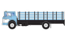 Athearn 92050 HO Scale Ford C Stake Bed Light Blue and White