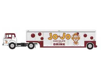 Athearn 92465 HO Scale Ford C Tractor with Trailer Jo-Jo Chocolate Drink 124/1003