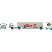 Athearn 92466 HO Scale Ford C Tractor with Trailer Old Colony Root Beer 07/108