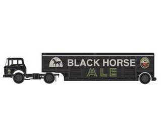 Athearn 92468 HO Scale Ford C Tractor with Trailer Black Horse Ale TR-197/667