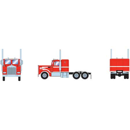 Athearn 92654 HO Scale Kenworth Tractor Red and White