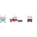 Athearn 92658 HO Scale Kenworth Tractor Red White and Black