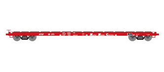 Athearn 92672 HO Scale 60' Flatcar Santa Fe ATSF 95373