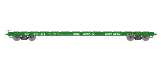 Athearn 92674 HO Scale 60' Flatcar Burlington Northern BN 630828