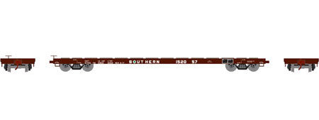 Athearn 92681 HO Scale 60' Flatcar Southern SOU 152057