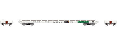 Athearn 92687 HO Scale 60' Flatcar SOO Line 5531