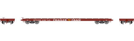 Athearn 92692 HO Scale 60' Flatcar Trailer Train Brown TT 97076