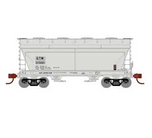 Athearn 93455 HO Scale ACF 2970 2 Bay Covered Hopper Grand Trunk Western Primed for Grime GTW 315061