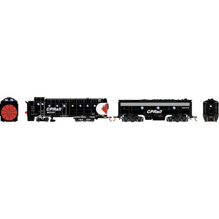 Athearn 93825 HO Scale Rotary Snowplow with F7B Diesel Canadian Pacific CP 403167/403167B