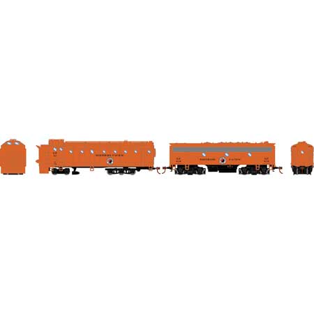 Athearn 93827 HO Scale Rotary Snowplow with F7B Diesel Northern Pacific NP 42/42-B