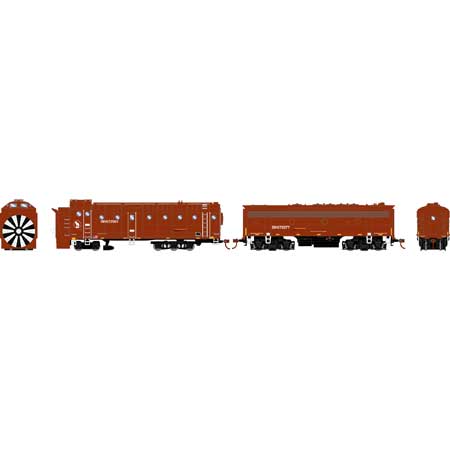 Athearn 93829 HO Scale RotarySnowplow with F7B Diesel BNSF 972561/972577