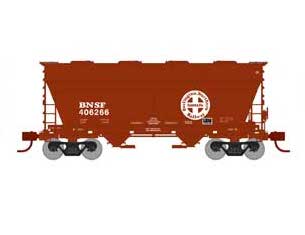 Athearn 93982 HO Scale ACF 2970 Covered Hopper BNSF 406266 