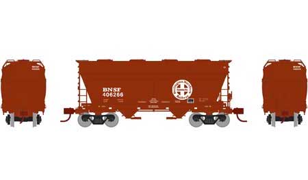 Athearn 93982 HO Scale ACF 2970 Covered Hopper BNSF 406266 