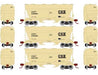 Athearn 93986 HO Scale ACF 2970 Covered Hopper CSX  3 Pack