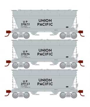 Athearn 93998 HO Scale ACF 2970 Covered Hopper Union Pacific UP 3 Pack