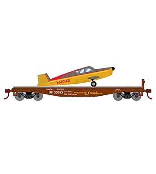 Athearn 96450 HO Scale 40' Flatcar with Plane Union Pacific UP 50595
