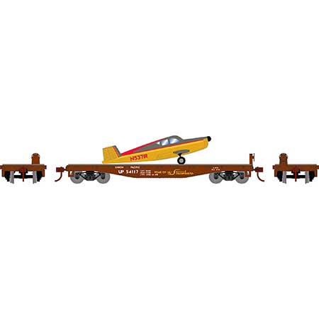 Athearn 96451 HO Scale 40' Flatcar with Plane Union Pacific UP 54117