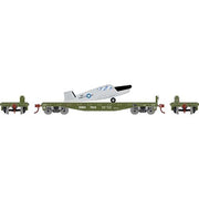 Athearn 96454 HO Scale 40' Flatcar with Air Force Plane DODX 7003
