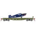 Athearn 96456 HO Scale 40' Flatcar with Navy Plane DODX 7011