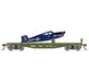 Athearn 96457 HO Scale 40' Flatcar with Navy Plane DODX 7031
