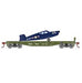 Athearn 96459 HO Scale 40' Flatcar with Marines Plane DODX 7035