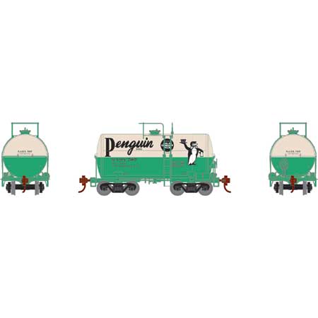 Athearn 97175 HO Scale NACC 8,000 Gallon Beer Can Tank Car Penguin Ginger Ale NADX 7107