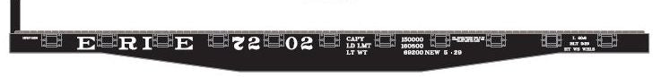 Athearn 97728 HO Scale 40' Flatcar Erie 7202 - NOS