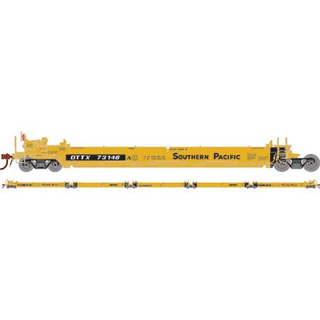 Athearn 98924 HO Scale Maxi I 5 Unit Well Car Trailer Train / Southern Pacific DTTX 73146
