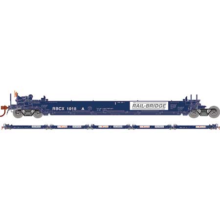 Athearn 98928 HO Scale Maxi I 5 Unit Well Car Rail-Bridge RBCX 1018