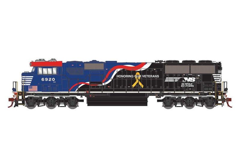 Athearn G65193 HO Scale SD60E Norfolk Southern "Veterans" NS 6920 DC