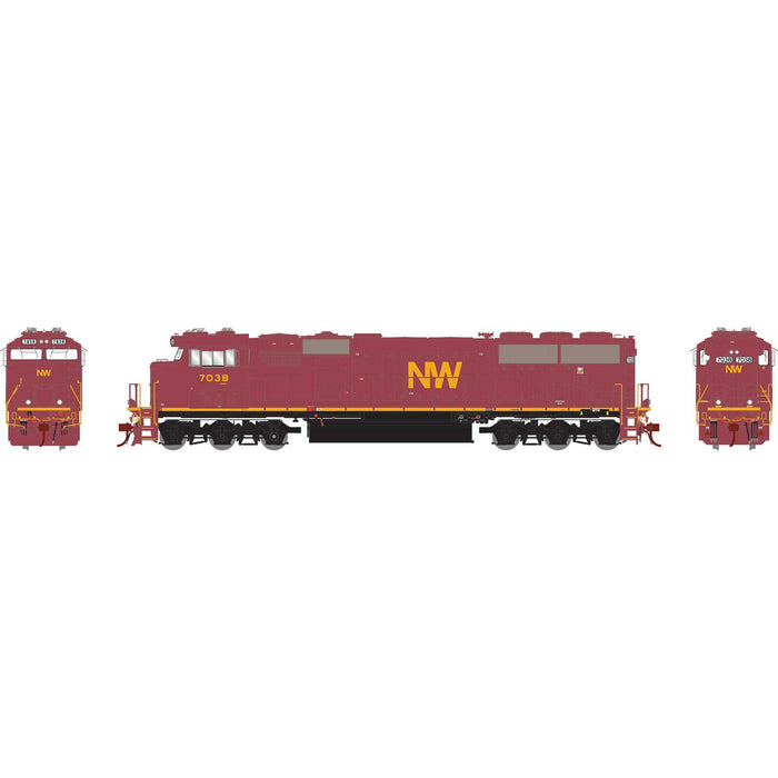 Athearn G65199 HO Scale SD60E Norfolk Southern "NW Heritage" NS 7038 DC