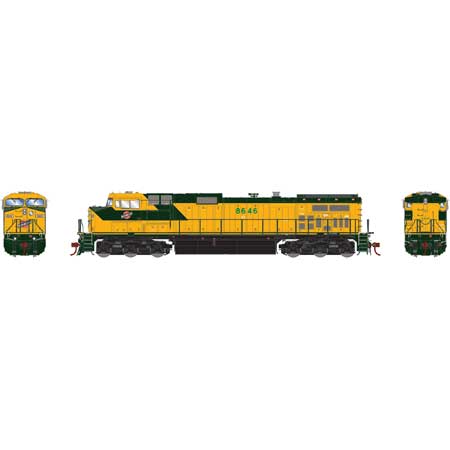 Athearn Genesis 2.0 G31619 HO Scale Dash 9-44CW Chicago NorthWestern CNW 8646 DCC Sound