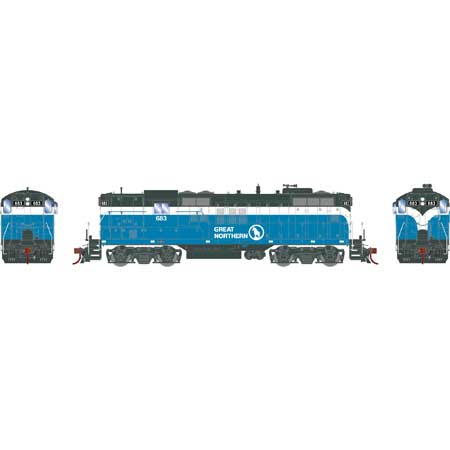 Athearn Genesis 82375 HO Scale EMD GP9 Great Northern GN 683 DCC and Sound