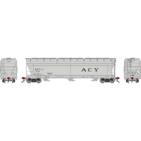 Athearn Genesis G15428 HO Scale ACF 4600 3 Bay Covered Hopper AC&Y 470