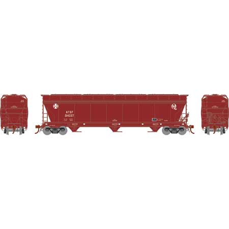 Athearn Genesis G15432 HO Scale ACF 4600 3 Bay Covered Hopper Santa Fe ATSF 314337