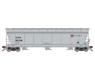 Athearn Genesis G15434 HO Scale ACF 4600 3 Bay Covered Hopper UP/C&NW 180018