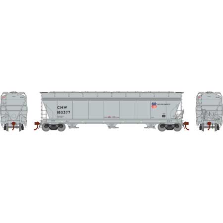 Athearn Genesis G15435 HO Scale ACF 4600 3 Bay Covered Hopper UP/C&NW 180377
