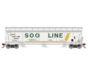 Athearn Genesis G15437 HO Scale ACF 4600 3 Bay Covered Hopper SOO Line 74057