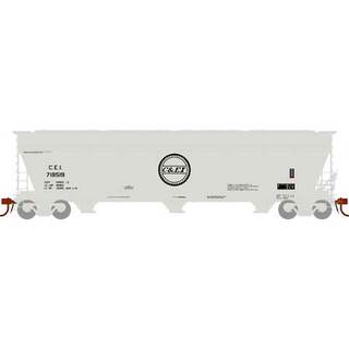 Athearn Genesis G15840 HO Scale ACF 4600 3 Bay Covered Hopper Chicago & Eastern Illinois C&EI